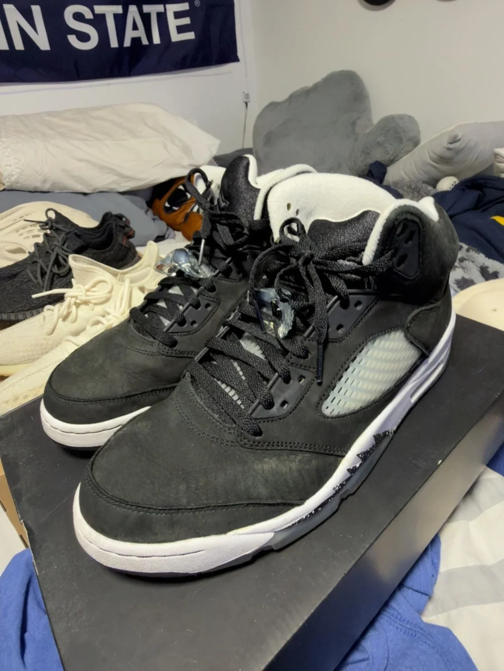 Air Jordan 5 Obsidian Black Used Mens Size 10.5